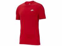 Nike Herren Sportswear Club T shirt, University Red/(White), L