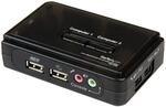 StarTech.com 2 Port USB KVM Switch Kit mit Audio und Kabeln - 2-fach USB VGA Desktop