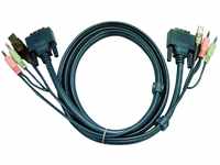 ATEN 2L-7D05UD KVM Kabel DVI-D (Dual Link), USB, Audio, Schwarz, 5, 0 m