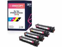 SinoCopy 4er Pack XL Toner kompatibel zu HP 203A CF540A CF541A CF542A CF543A...