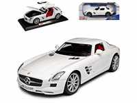 Mercedes-Benz SLS AMG Gullwing Coupe Weiss C197 Ab 2009 1/18 Modell Auto mit