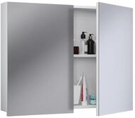 VCM Badschrank zeitlos | Ma&szlig;e ca. H. 60 x B. 80 x T. 12 cm | Zwei Dreht&uuml;ren 