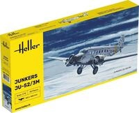Heller 80380 Modellbausatz Junkers Ju-52/3m, Silberfarben