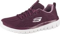 Skechers Damen Graceful Get Connected Sneakers, Wine Mesh/Lavender Trim, 39 EU