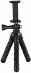 Hama Flex Ministativ 1/4 Zoll Arbeitshoehe=7-14cm Schwarz Fuer Smartphones und GoPro,