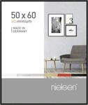 nielsen Bilderrahmen, 50 x 60 cm, Aluminium, Schwarz glanz, Posterrahmen zum