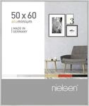 nielsen Bilderrahmen, 50 x 60 cm, Aluminium, Silber matt, Posterrahmen zum Aufh&auml;ngen