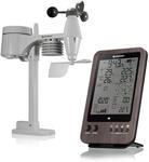 Bresser Wetterstation Funk mit Au&szlig;ensensor Wetter Center 5-in-1, Holz