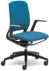 Sedus se:motion, B&uuml;rostuhl, schwarz, mit Armlehnen, Sitz- u. R&uuml;ckenpolster in blau,
