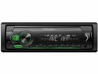 Pioneer MVH-S120UBG, 1DIN Autoradio mit RDS, grün, halbe Einbautiefe, 4x50Watt, USB,