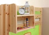 TiCAA Einh&auml;ngeregal f&uuml;r Hochbett und Etagenbett, Bettregal aus Kiefer...