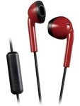 JVC HA-F19M-RB-E Earbuds Kopfh&ouml;rer mit Headsetfunktion (Farbe Rot x Schwarz)