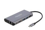 DeLock USB C HUB 7in1 mit HDMI und Displayport 4K, USB 3.0 Hub, PD 3.0 100 Watt,