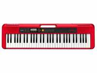 Casio CT-S200RD CASIOTONE Keyboard mit 61 Standardtasten und Begleitautomatik, rot