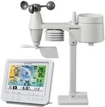 Bresser Wetterstation Funk mit Au&szlig;ensensor WLAN Wetter Center 5-in-1 mit 5,7 Zoll