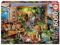 Educa - Puzzle 6000 Teile für Erwachsene | Wilde Tiere im Haus, 6000 Teile Puzzle