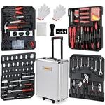 MONZANA&reg; 1050 tlg. Werkzeugtrolley CrV-Stahl Werkzeugkoffer Aluminiumkoffer mit
