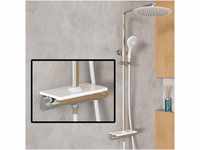 EISL GRANDE VITA Duschsystem mit Thermostat und Ablage, Regendusche mit Wandhalterung