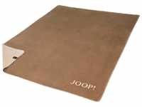 Joop! Plaid Decke Uni Doubleface Cashew-Macchia Baumwolle/Dralon, Maße: 200cm x