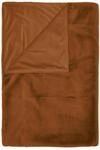 ESSENZA Plaid Furry Leather Brown, 150x200 cm - 100% Polyester - Uni