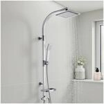 tectake&reg; Duschsystem Regendusche mit Handbrause Dusche, Kopfbrause mit Kugelgelenk,