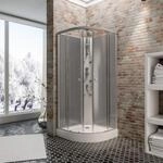 Schulte EP581018 Wellnesskabine Rhodos, 85 x 85 cm, 4 mm Sicherheits-Glas klar...