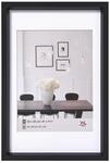 walther design Bilderrahmen schwarz 50 x 70 cm mit Passepartout, Steel Style