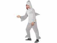 Shark Costume, Grey, with Hooded Jumpsuit & Fins, (L)