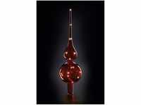 Lumix® Tree Topper Rot LED Glas Christbaumspitze 29cm Mundgeblasen