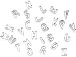 Westmark Ausstechformen-Set, Buchstaben, Rostfreier Edelstahl, A-Z, 26-tlg., Silber,