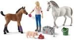 SCHLEICH 42486 Arztbesuch bei Stute und Fohlen, f&uuml;r Kinder ab 3+ Jahren, Farm...