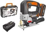 WORX WX543 Akku-Pendelhub-Stichs&auml;ge 20V Profi Stichs&auml;ge mit Absaug-Adapter Ideal