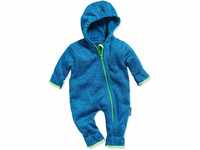 Playshoes Unisex Kinder Fleece-Overall Jumpsuit, blau Strickfleece, 92
