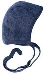 Engel Natur Baby H&auml;ubchen, Fleece, 100% Wolle, 4 Farben (50/56, Blau Melange)