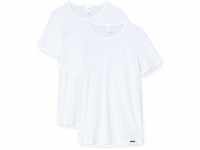 Skiny Herren Collection Shirt Kurzarm 2er Pack Unterhemd, Weiß (White 0500), Small