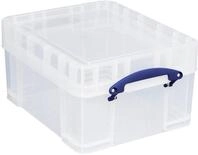Really Useful Aufbewahrungsbox aus Kunststoff, 21 Liter, mit XL-Deckel, transparent