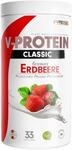 Vegan Protein Pulver ERDBEERE 1kg - V-PROTEIN - Pflanzliches Eiwei&szlig;pulver auf