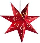 Hellum Weihnachtsstern innen, LED Papierstern beleuchtet, Stern zum Aufh&auml;ngen mit