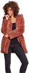 Urban Classics Ladies Hooded Teddy Coat aus Fake Kaninchenfell, Damen Mantel mit