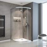 Schulte Sunny Runddusche, 90 x 90 x 190 cm, 5 mm Sicherheitsglas klar hell,