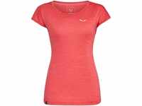 SALEWA Damen PUEZ Melange Dry W S/S Tee Blusen & T-shirts, Rose Red, 44/38