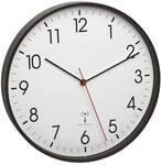 TFA Dostmann Analoge Funk-Wanduhr mit Metallrahmen, 305 x (H) 47 mm, Kunststoff,