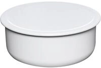 Riess, 0645-033, Brotdose/Keksdose mit Deckel, CLASSIC- WEISS, Durchmesser 24 cm, 4