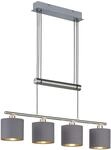 Trio Leuchten Garda 305400441 JoJo Pendelleuchte, Metall, Nickel Matt, E14,
