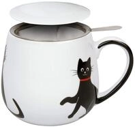 Konitz Tea for you - My Lovely Cats - Red Necklace | 420 ml Teebecher mit Sieb aus