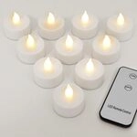 Monzana&reg; Teelichter LED +300H elektrisch flackernd mit Fernbedienung mit Batterien