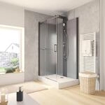 Schulte Wellnesskabine Korsika, 120 x 80 cm, 6 mm Sicherheits-Glas klar hell, Profile