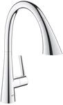 GROHE Zedra, K&uuml;chenarmatur 3 Strahlarten (Wasserhahn K&uuml;che mit ausziehbarer Brause,