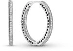 PANDORA Kreolen "Unendliche Herzen Kreolen" Silber Zirkonia 296319CZ