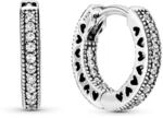 Pandora 296317CZ Sterling Silber klassische kleine Herzen Hoop-Ohrringe